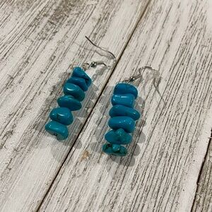 Faux turquoise earrings